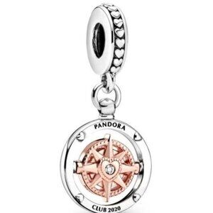 Pandora New Authentic Pandora Club 2020 Compass Dangle Charm